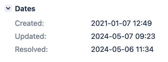 A screenshot from Jira showing the ticket for supporting multiple metrics in PaaSTA was created on 2021-01-07.