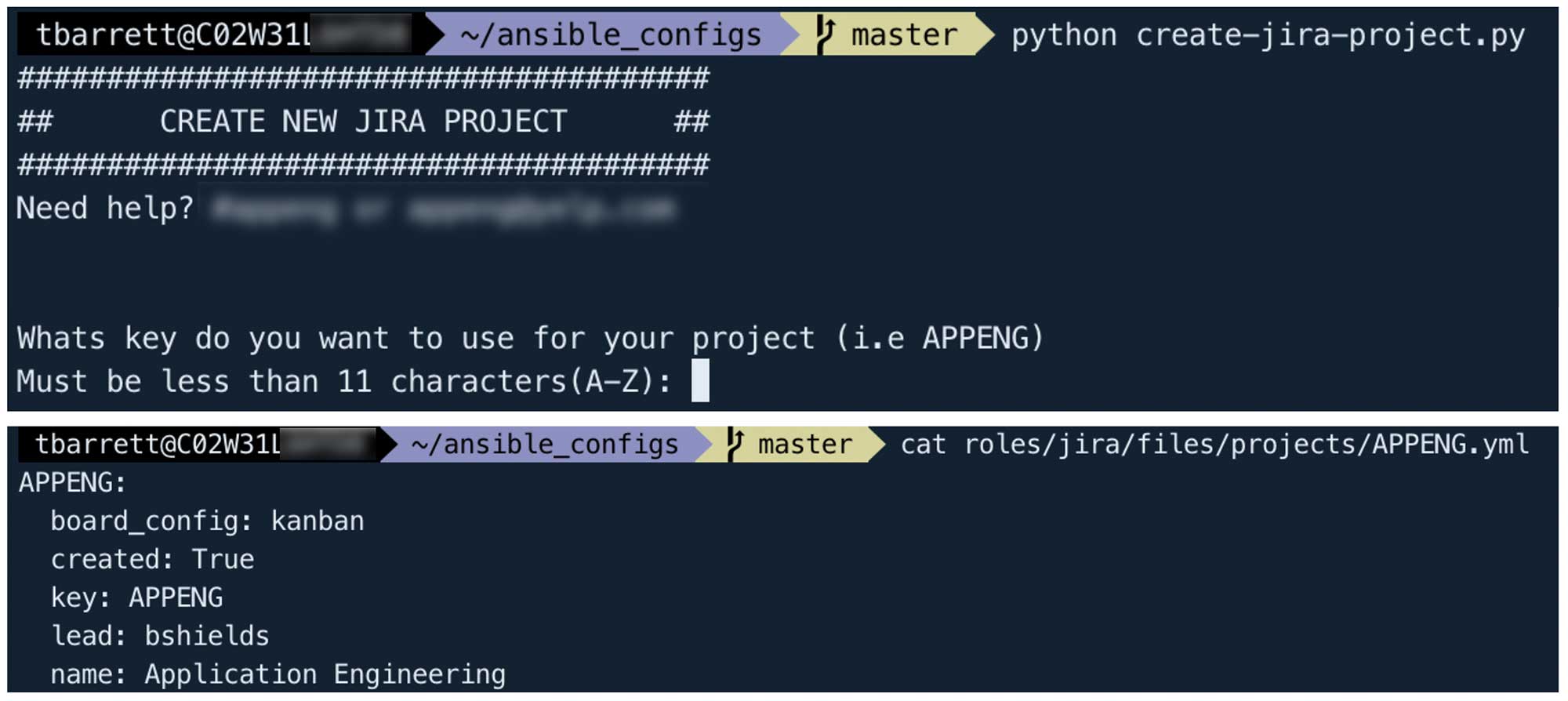 Python script - Projec creation