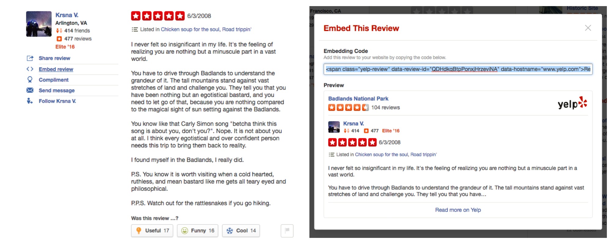 yelp reviewer adds business